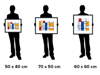 Formats des tirages sous-verre Pixopolitan