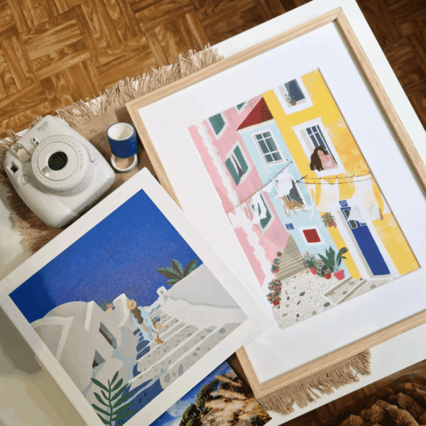 Image encadrée immeuble coloré Image encadrée immeuble coloré